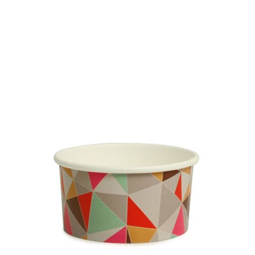 12oz Ice Cream Cups -Polygon Design- x 50 Pack